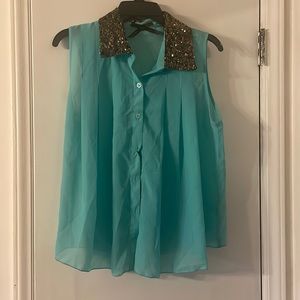 Ladies Teal blouse